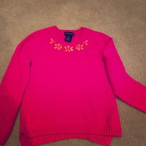 Cynthia Rowley Girls 7-8 Hot Pink Sweater